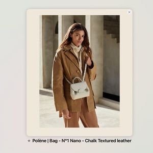 Polène Bag - Numero Un - N°1 Nano - Chalk Textured Leather